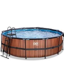 Exit Frame Pool ø450x122cm mit Sandfilterpumpe und Abdeckung, versch. Ausführungen