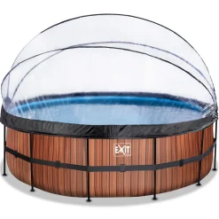 Exit Frame Pool ø450x122cm mit Sandfilterpumpe und Abdeckung, versch. Ausführungen