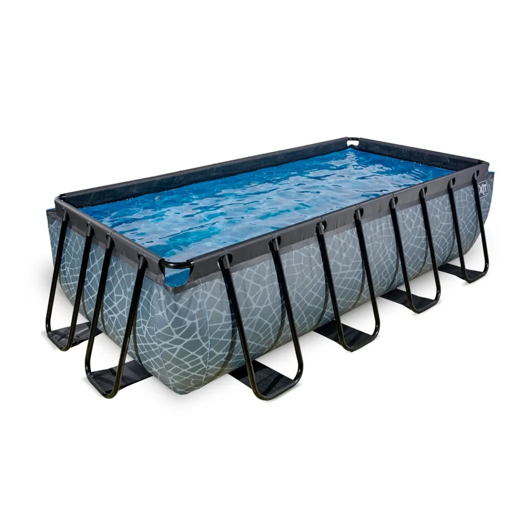 Frame Pool 400x200x100cm mit Sandfilterpumpe, versch. Ausführungen ^ Exit