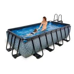 Frame Pool 400x200x100cm mit Sandfilterpumpe, versch. Ausführungen ^ Exit