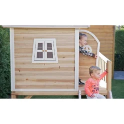 Holzspielhaus Fantasia 300, natur ^ Exit