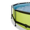 Lime Pool ø360x76cm mit Abdeckung und Filterpumpe - grün ^ Exit