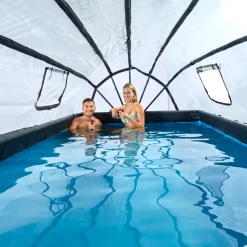 Exit Stone Pool 540x250x100cm mit Sandfilterpumpe, Abdeckung und Wärmepumpe, versch. Ausführungen Discount