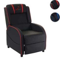 Fernsehsessel -D68, Relaxsessel TV-Sessel Gaming-Sessel, Kunstleder ~ schwarz/rot ^ MCW Sale