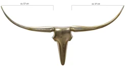Finebuy Deko Geweih Bull L Aluminium Deisgn Hörner 125 cm Wanddekoration Sale