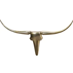 Finebuy Deko Geweih Bull L Aluminium Deisgn Hörner 125 cm Wanddekoration Sale