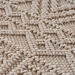 KADIMA DESIGN Flachgewebe-Teppich Ethno Beige Ethno-Streifen Silber Online
