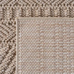 KADIMA DESIGN Flachgewebe-Teppich Ethno Beige Ethno-Streifen Silber Online