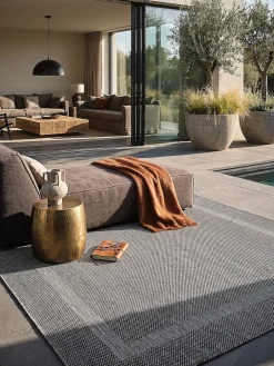 KADIMA DESIGN Flachgewebe-Teppich Pflegeleicht - BORNO | Kadima Anthrazit New