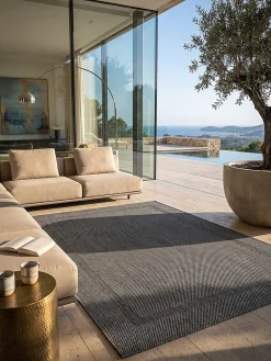 KADIMA DESIGN Flachgewebe-Teppich Pflegeleicht - BORNO | Kadima Anthrazit New