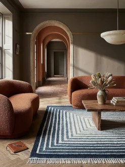 Flachgewebe-Teppich Wollmischung 160 x 230 cm - FROND | Kadima ^ KADIMA DESIGN Outlet
