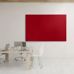 floordirekt Magnetisches Glas-Whiteboard | Rot Schwarz Discount