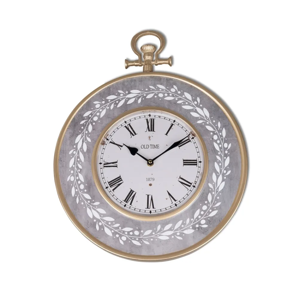formano Wanduhr grau antik mit Ranke 38 cm Discount