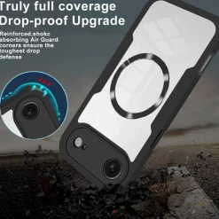 Für Apple iPhone 17 Air MagSafe Ring Full Body 360 Grad TPU Hülle Lila ^ Wigento Hot