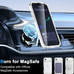 Für Apple iPhone 17 Air Skin Feel MagSafe Ring 360 Hülle Transparent ^ Wigento Discount