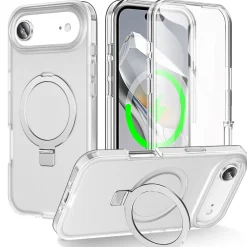 Für Apple iPhone 17 Air Skin Feel MagSafe Ring 360 Hülle Transparent ^ Wigento Discount