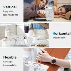 Für Apple iPhone 17 Air Skin Feel MagSafe Ring 360 Hülle Transparent ^ Wigento Discount