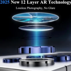 Wigento Für Apple iPhone 17 Air Ultra Dünn 9H Kamera Schutzglas Schwarz New