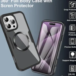 Wigento für Apple iPhone 17e / 16e Full 360 Grad Acrylic Hybrid TPU Hülle Rot Discount