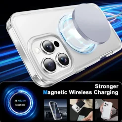 Für Apple iPhone 16 Pro Max Skin Feel MagSafe Ring Hülle Transparent ^ Wigento Hot