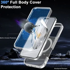 Für Apple iPhone 16 Pro Max Skin Feel MagSafe Ring Hülle Transparent ^ Wigento Hot