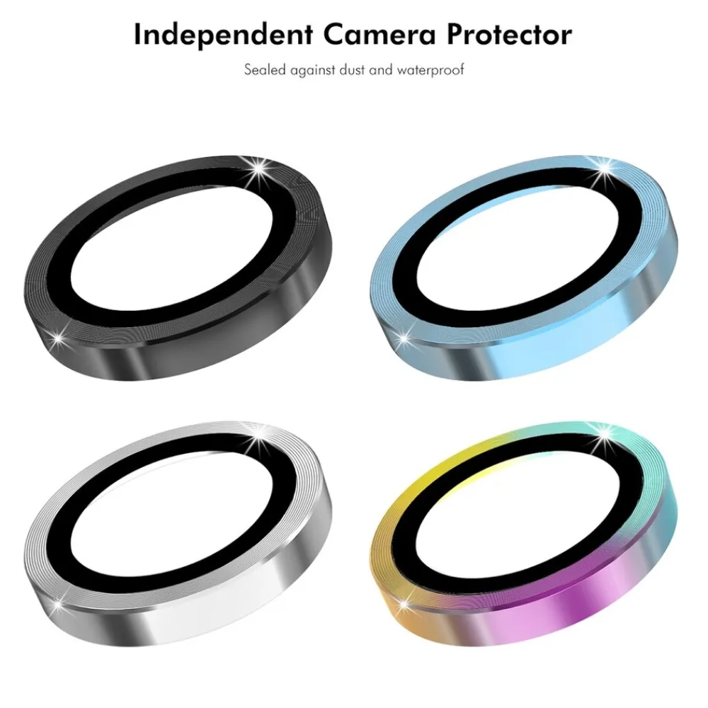 Wigento Für Apple iPhone 16 Pro / 16 Pro Max Aluminium Ring + H9 Glas Hellblau Best