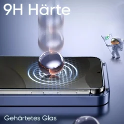 Für Apple iPhone 17 Pro SnapFit Premium 9H Glas mit Installationshilfe ^ Wigento Discount