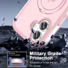 Für Apple iPhone 17 Skin Feel MagSafe Ring Halter 360 Grad Hülle Rosa ^ Wigento Best