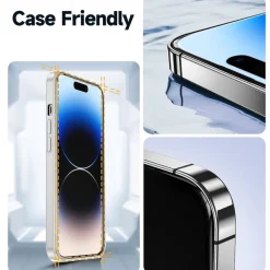 Wigento Für Apple iPhone 14 SnapFit Premium 3D 9H Hart Glas Installationshilfe