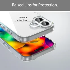 Wigento Für Apple iPhone 17 TPU Hybrid PC Hülle mit Airbag Ecken Transparent New