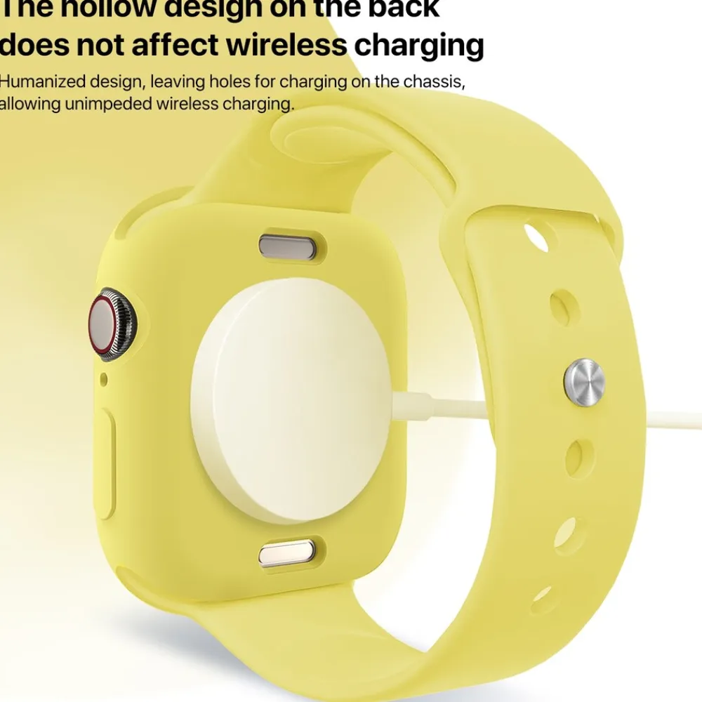 Für Apple Watch Series 11 / 10 42mm Candy TPU Gehäuse Hülle Gelb ^ Wigento Best