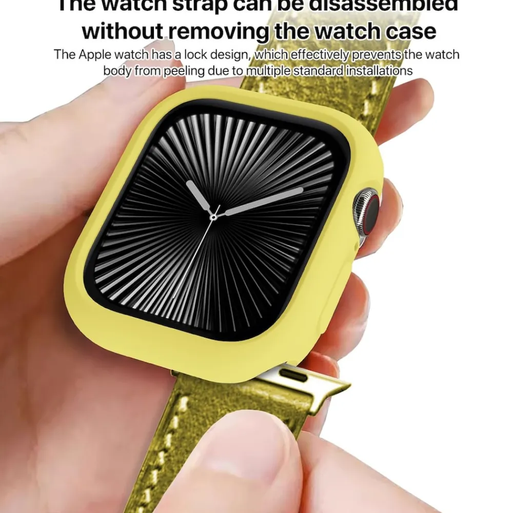 Für Apple Watch Series 11 / 10 42mm Candy TPU Gehäuse Hülle Gelb ^ Wigento Best