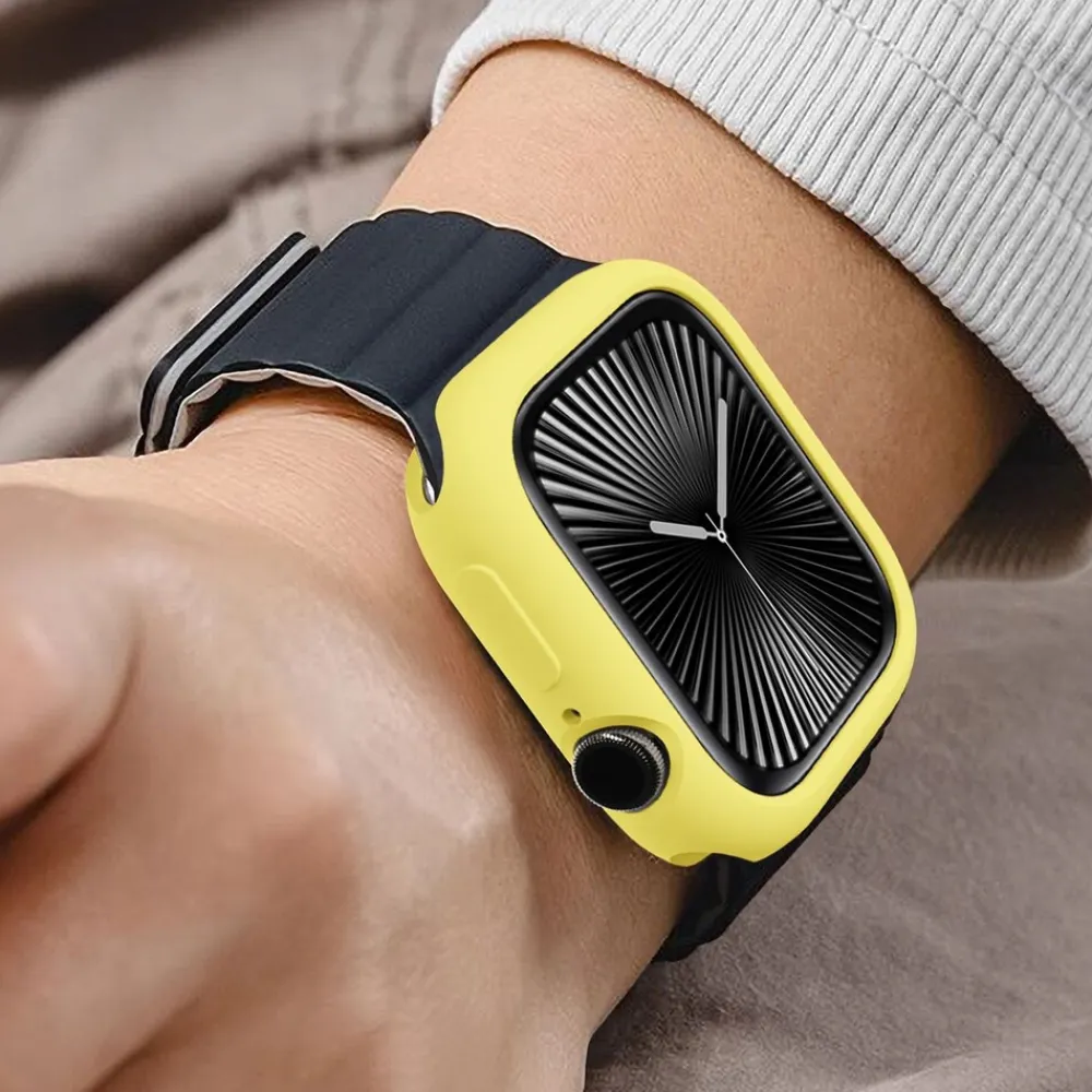 Für Apple Watch Series 11 / 10 42mm Candy TPU Gehäuse Hülle Gelb ^ Wigento Best