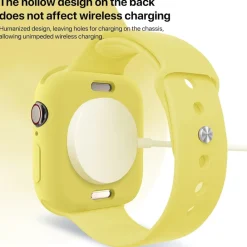 Für Apple Watch Series 11 / 10 42mm Candy TPU Gehäuse Hülle Gelb ^ Wigento Best