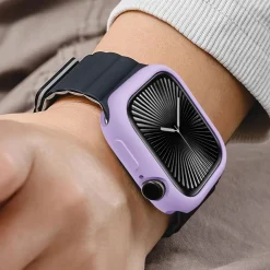 Für Apple Watch Series 10 46mm Candy Design TPU Gehäuse Hülle Lila ^ Wigento Best