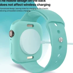 Für Apple Watch Series 10 46mm Candy Design TPU Gehäuse Hülle Türkis ^ Wigento Best