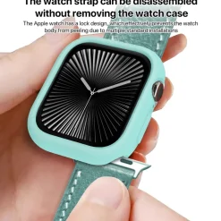 Für Apple Watch Series 10 46mm Candy Design TPU Gehäuse Hülle Türkis ^ Wigento Best