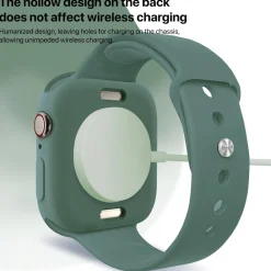 Wigento Für Apple Watch Series 10 46mm Candy Design TPU Gehäuse Hülle H- Grün
