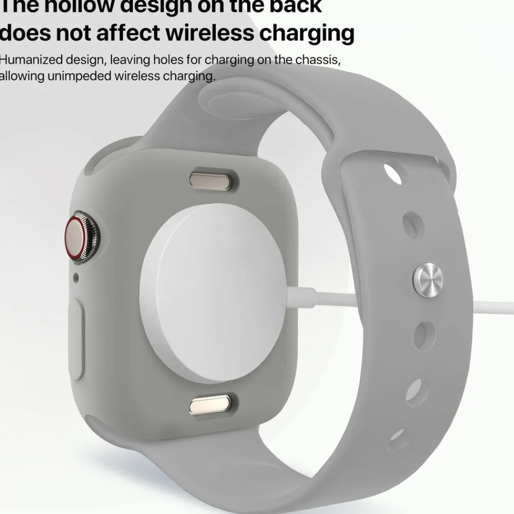 Für Apple Watch Series 10 46mm Candy Design TPU Gehäuse Hülle D- Grau ^ Wigento