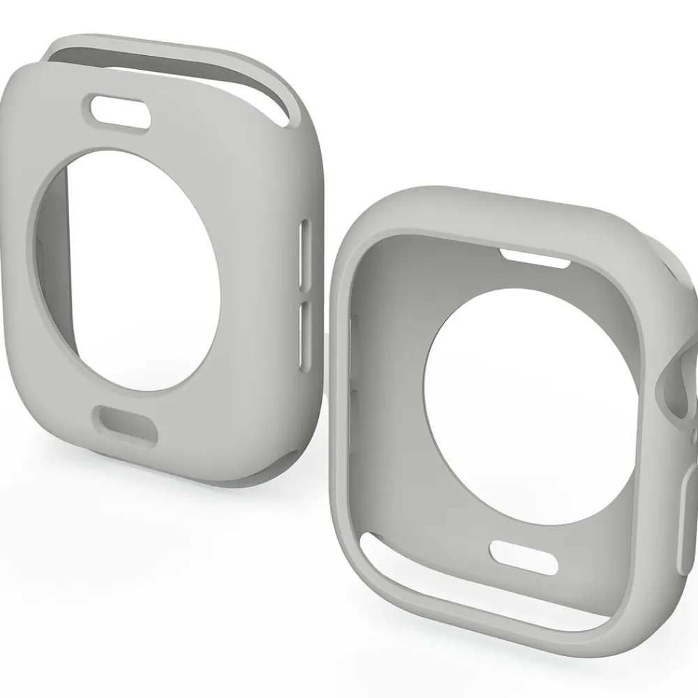 Für Apple Watch Series 10 46mm Candy Design TPU Gehäuse Hülle D- Grau ^ Wigento