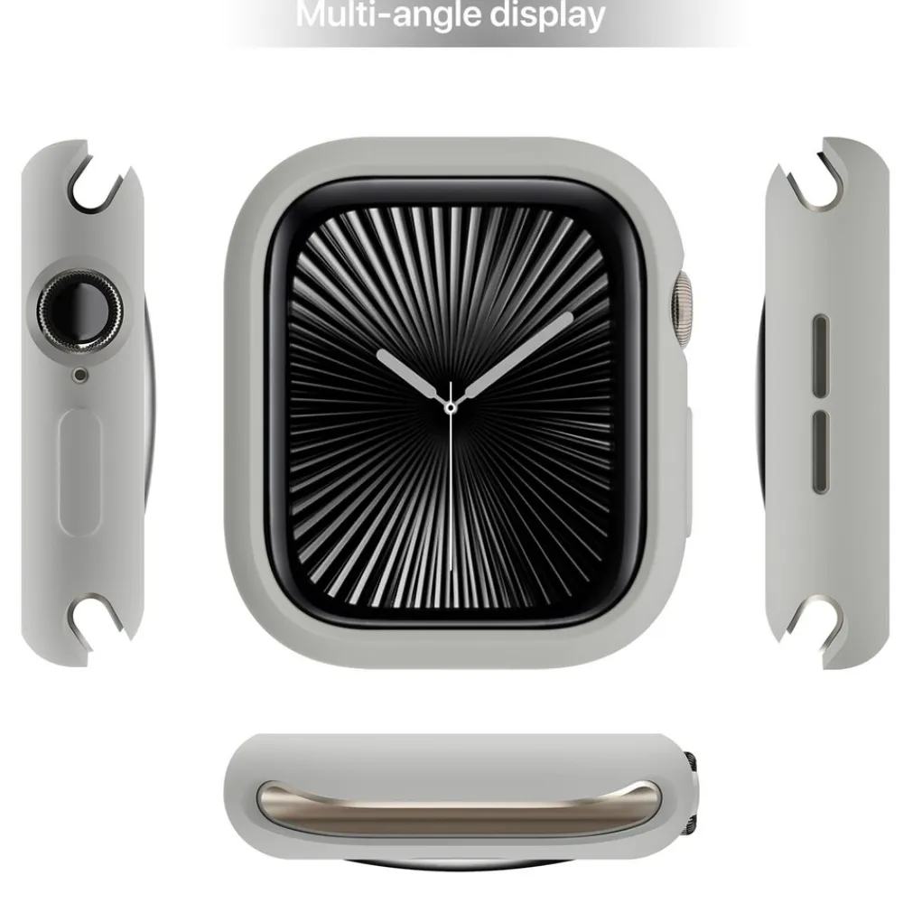 Für Apple Watch Series 10 46mm Candy Design TPU Gehäuse Hülle D- Grau ^ Wigento