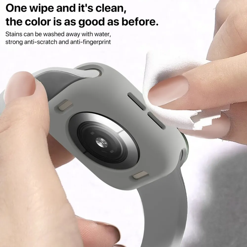 Für Apple Watch Series 10 46mm Candy Design TPU Gehäuse Hülle D- Grau ^ Wigento