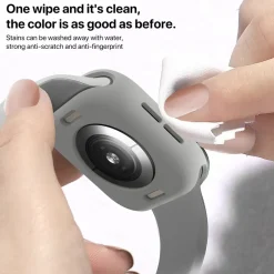 Für Apple Watch Series 10 46mm Candy Design TPU Gehäuse Hülle D- Grau ^ Wigento