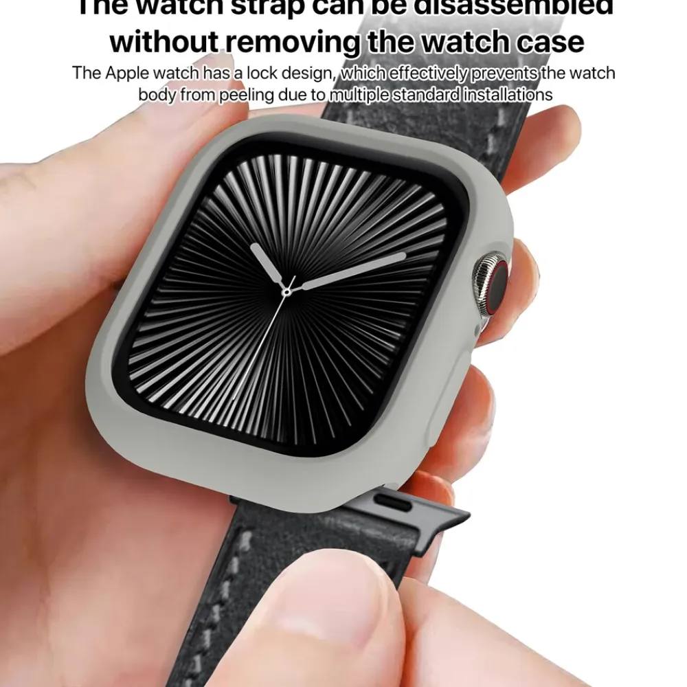 Für Apple Watch Series 10 46mm Candy Design TPU Gehäuse Hülle D- Grau ^ Wigento