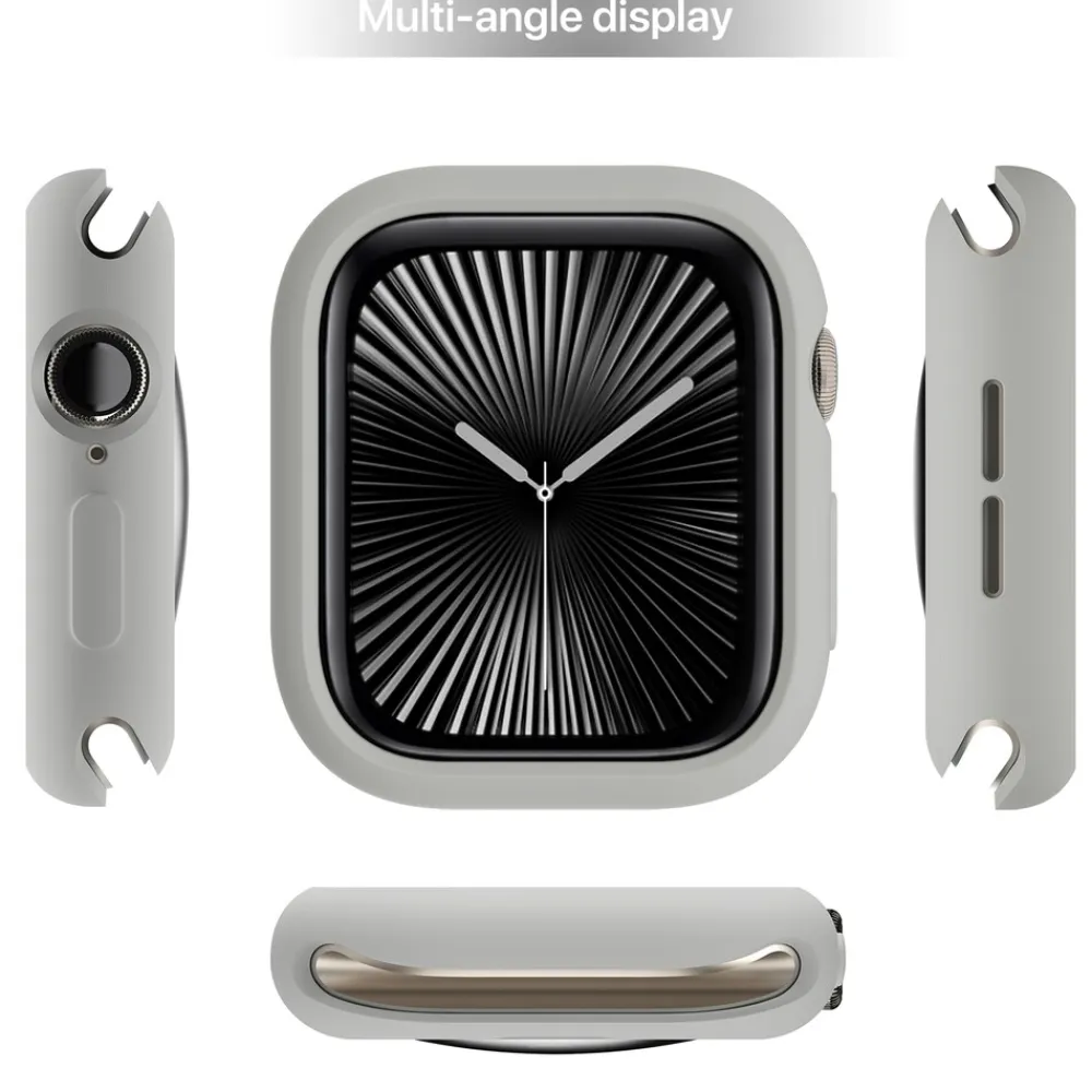 Für Apple Watch Series 10 46mm Candy Design TPU Gehäuse Hülle D- Grau ^ Wigento