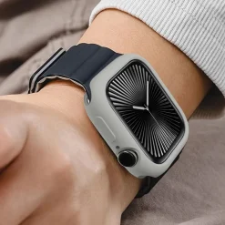 Für Apple Watch Series 10 46mm Candy Design TPU Gehäuse Hülle D- Grau ^ Wigento