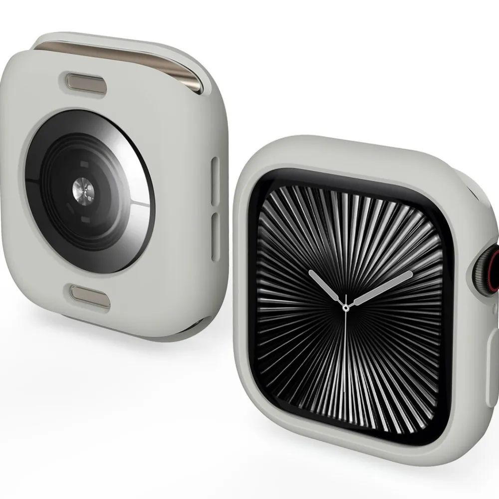 Für Apple Watch Series 10 46mm Candy Design TPU Gehäuse Hülle D- Grau ^ Wigento