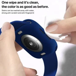 Wigento Für Apple Watch Series 10 46mm Candy Design TPU Gehäuse Hülle D- Blau Hot