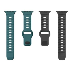 Für Apple Watch Series 11 10 42mm / 9 8 7 41 / 6 SE 40mm Band D- Grün ^ Wigento Discount