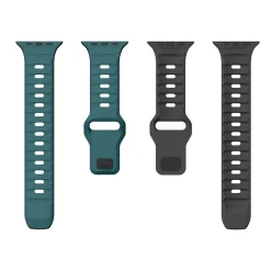 Für Apple Watch Series 11 10 42mm / 9 8 7 41 / 6 SE 40mm Band D- Grün ^ Wigento Discount